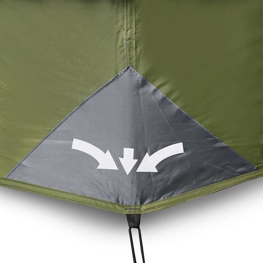 vidaXL Лятна Къмпинг Сцена Зелена За 10 Човека 229x437x229см