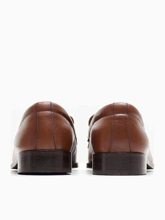 Δερμάτινα Ανδρικά Loafers σε Ταμπά Χρώμα