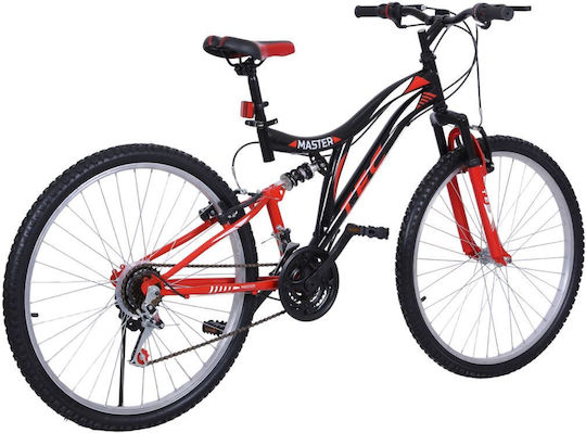 TEC Master 24" Черно/червено Колело Планински Велосипед с 21 Скорости