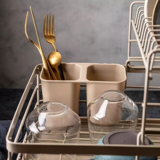 KING Hoff Metallisches Beige Spülbeckenablauf 43x32x27cm