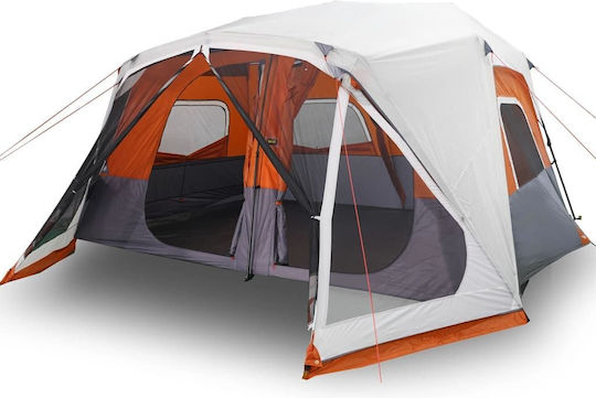 vidaXL Καλοκαιρινή Σκηνή Camping Πορτοκαλί για 10 Άτομα 443x437x229εκ.