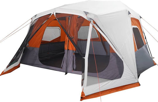 vidaXL Καλοκαιρινή Σκηνή Camping Πορτοκαλί για 10 Άτομα 443x437x229εκ.