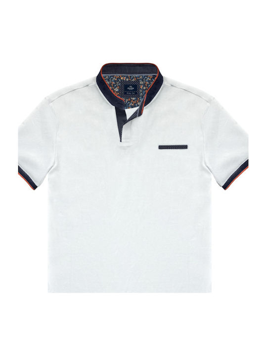 Double Bluza Bărbătească Polo Albă