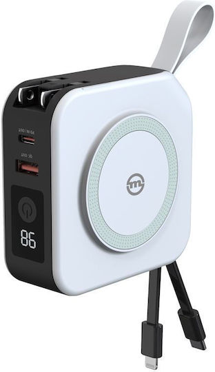 Mobile Origin Power Bank 10000mAh mit USB-A Anschluss und USB-C Anschluss Weiß