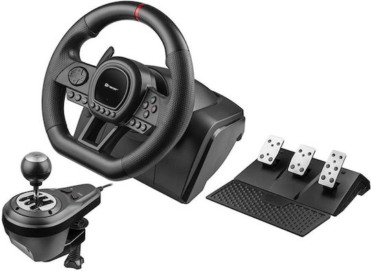 Tracer SimRacer Steering Wheel with Shifter and Pedals for PC / PS3 / PS4 / Switch / XBOX 360 / XBOX One with 270° Rotation