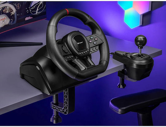 Tracer SimRacer Steering Wheel with Shifter and Pedals for PC / PS3 / PS4 / Switch / XBOX 360 / XBOX One with 270° Rotation