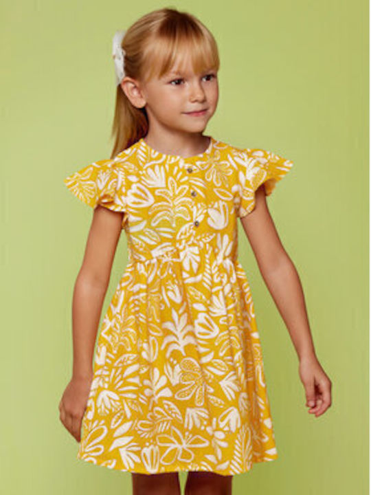 Children's Dress Short Sleeve Yellow