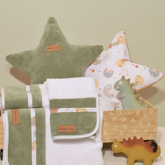 Baby Oliver Διακοσμητικό Μαξιλάρι Κούνιας Πράσινo 37x37cm