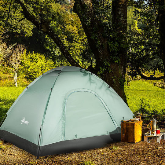 Outsunny Camping Tent Igloo Green for 2 People 206x185x120cm