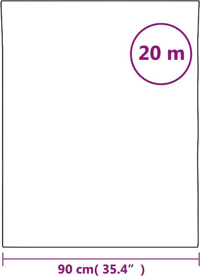 vidaXL Aufkleber Anzeige Büro 90cm x 20m Transparent 3208946 5Stück