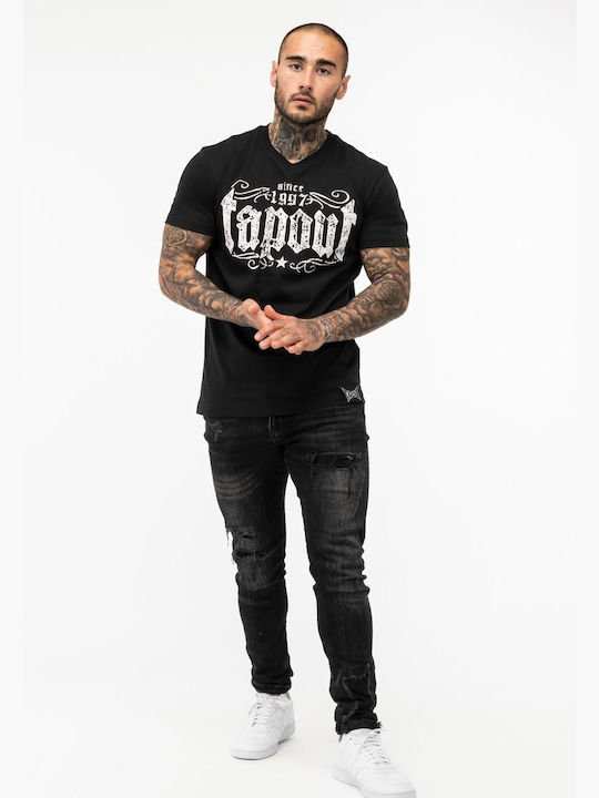 Tapout Ανδρικό T-shirt Κοντομάνικο Black/white