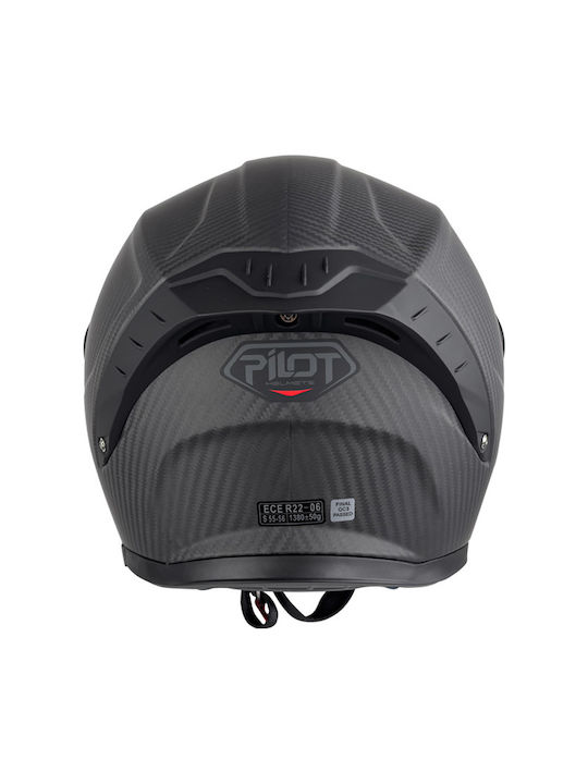 Pilot Stealth Motorcycle Helmet Full Face ECE 22.06 1380gr with Sunvisor