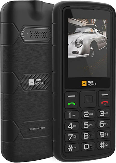 AGM M9 Dual SIM Ανθεκτικό Κινητό με Μεγάλα Κουμπιά (Ελληνικό) Μαύρο