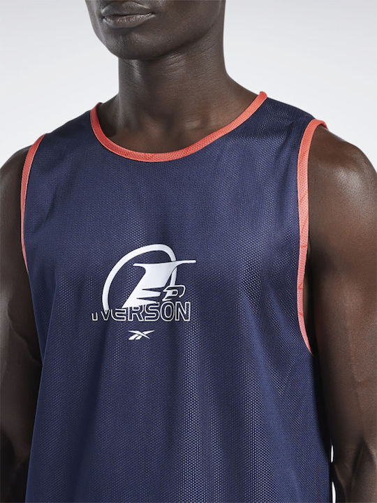 Reebok Herren Sportliches Ärmelloses Shirt Blau