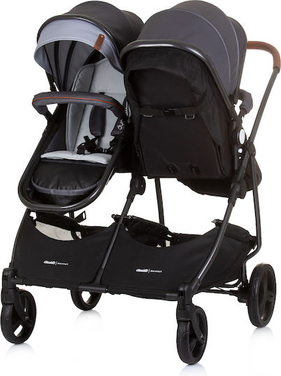 Chipolino Duo Smart Reglabil Cărucior dublu Potrivit pentru Nou-născut Gri argintiu 12.2kg