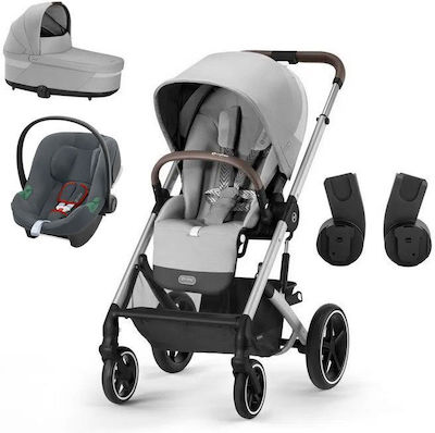Cybex Balios S Lux Verstellbar 3 in 1 Baby Kinderwagen Geeignet für Neugeborene Silver Frame Lava Grey