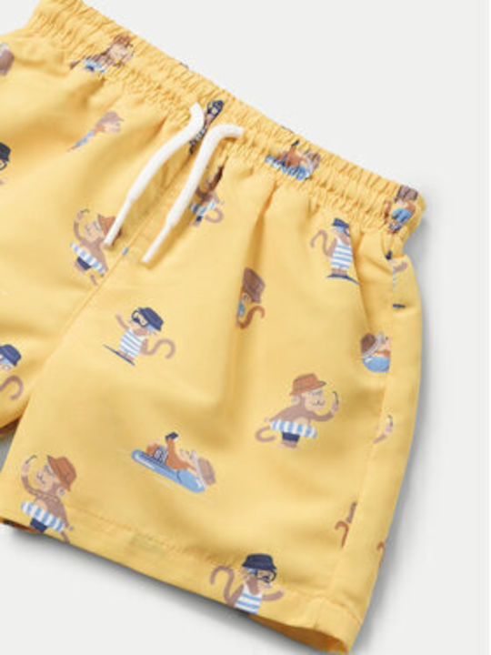 Mayoral Kids Swimwear Swim Shorts with Hat Yellow