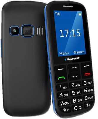 Blaupunkt BS 04i Single SIM Handy mit Großen Tasten Black / Blue