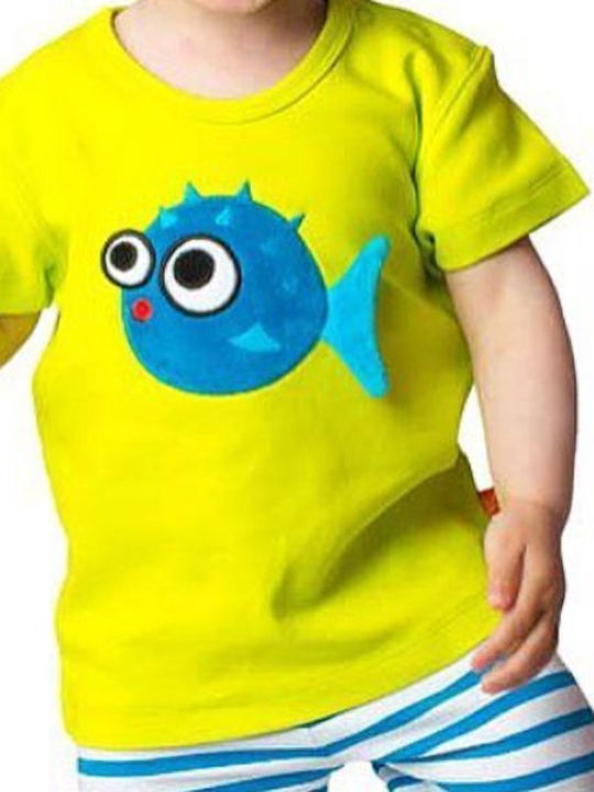 Lipfish Kids Blouse Short Sleeve Yellow