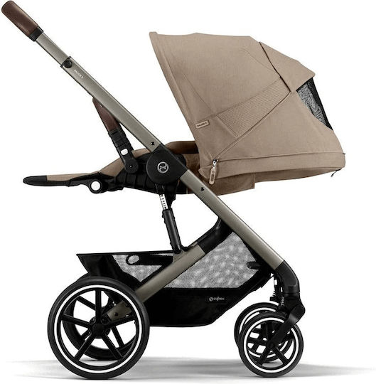 Cybex Balios S Lux Ρυθμιζόμενο Καρότσι Μωρού Kατάλληλο για Nεογέννητο Almond Beige 11.7kg