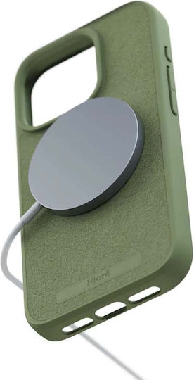 Njord Suede Back Cover Plastic 2mm Kaki (iPhone 15 Pro)