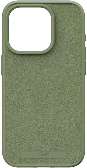 Njord Suede Back Cover Plastic 2mm Kaki (iPhone 15 Pro)