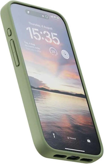 Njord Suede Back Cover Plastic 2mm Kaki (iPhone 15 Pro)