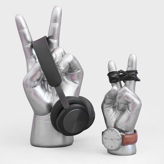 Luckies Peace Out Organiser Headphone Stand Silver