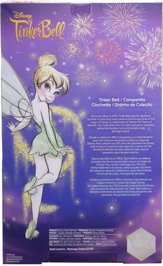 Mattel 100 Years Of Wonder - Tinker Bell Sammlerstücke Puppe für 3++ Jahre 28cm.