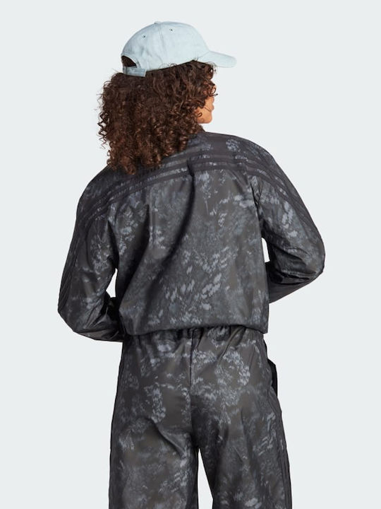 Adidas Future Icons 3-stripes Κοντό Γυναικείο Μπουφάν για Άνοιξη/Φθινόπωρο Grey