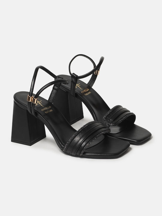 Mariella Fabiani Leder Damen Sandalen in Schwarz Farbe