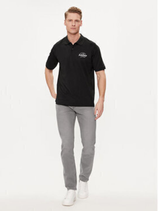 Jack & Jones Bluza Bărbătească Polo BLACK