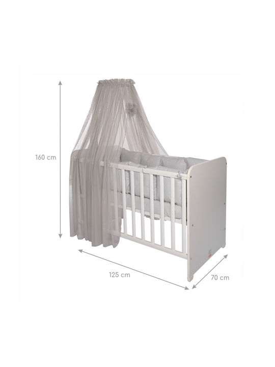 Lorelli Crib Mosquito Net from Tulle White 160x160cm Pom Pom