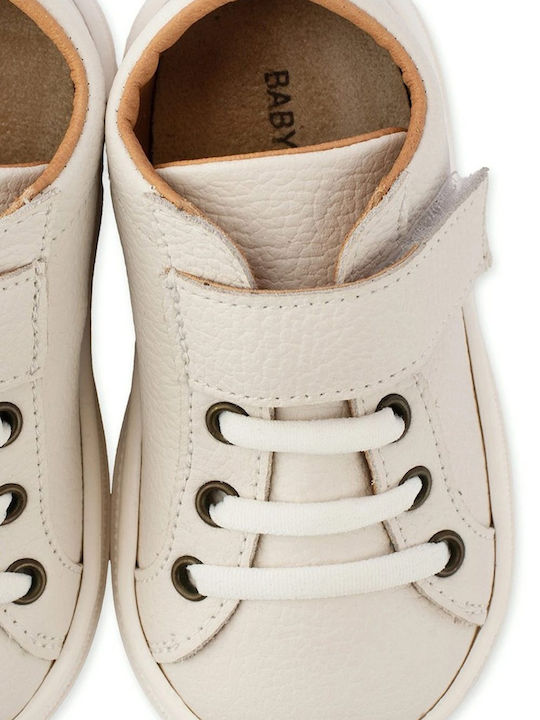 Babywalker Christening Leather Sneakers Ecru