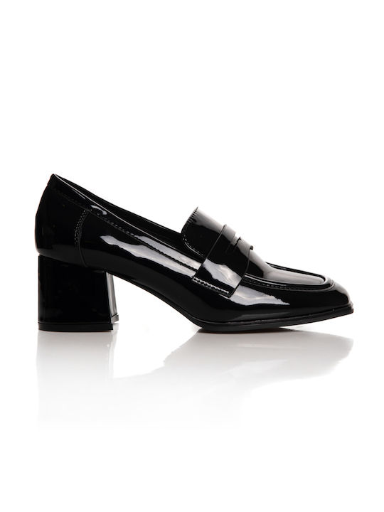 Shoe Art Patent Leather Black Heels