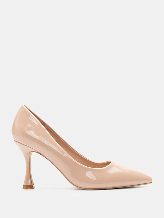 Luigi Patent Leather Pointed Toe Pink High Heels