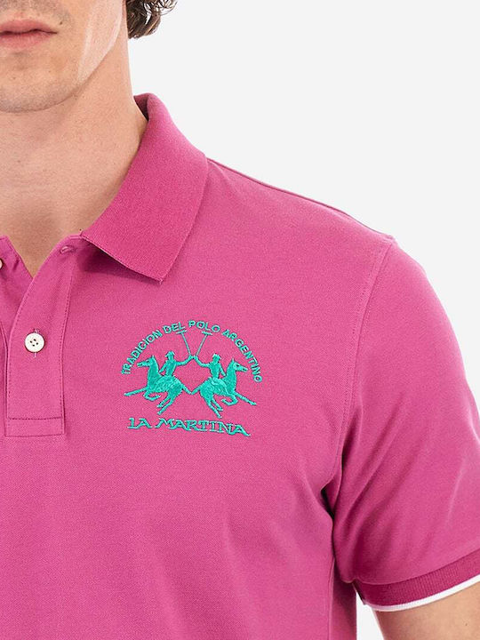 La Martina Herren Shirt Polo Rosa