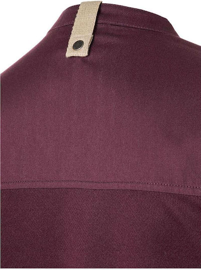 Karlowsky Haina Bucătar 100% Bumbac Femeie Burgundy cu Mânecă lungă
