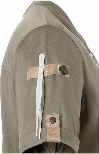 Karlowsky Coat Chef Female Green with Short Sleeve