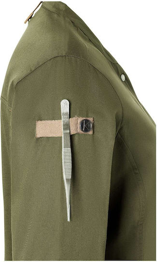 Karlowsky Mantel Koch 100% Baumwolle Damen Khaki mit Langärmelig