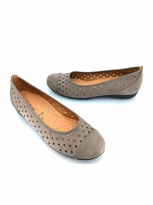 Anatomic Leather Ballerinas Gray