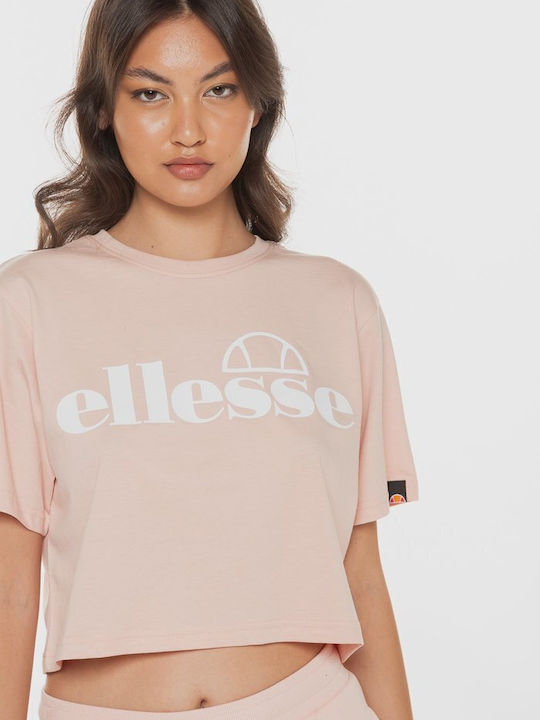 Ellesse Silo Γυναικείο Crop T-shirt Ροζ