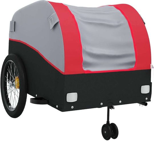 Vidaxl Bicycle Trailer Black Red 45 Kg Iron