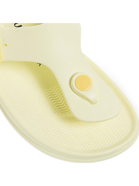 Women's Flip Flops Style in Yellow Color