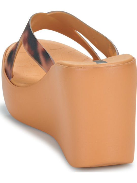 High Fashion Slide Platforme Dama Bej