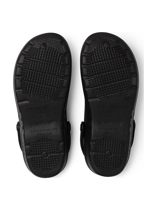 Suecos Herren Anatomisch Clogs Schwarz