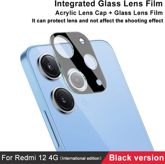 Camera Protection Tempered Glass Black for the Xiaomi Redmi 12 4G
