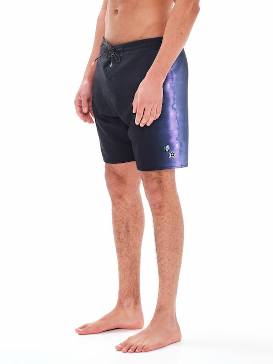 Men's Swimwear Bermuda Black with Patterns