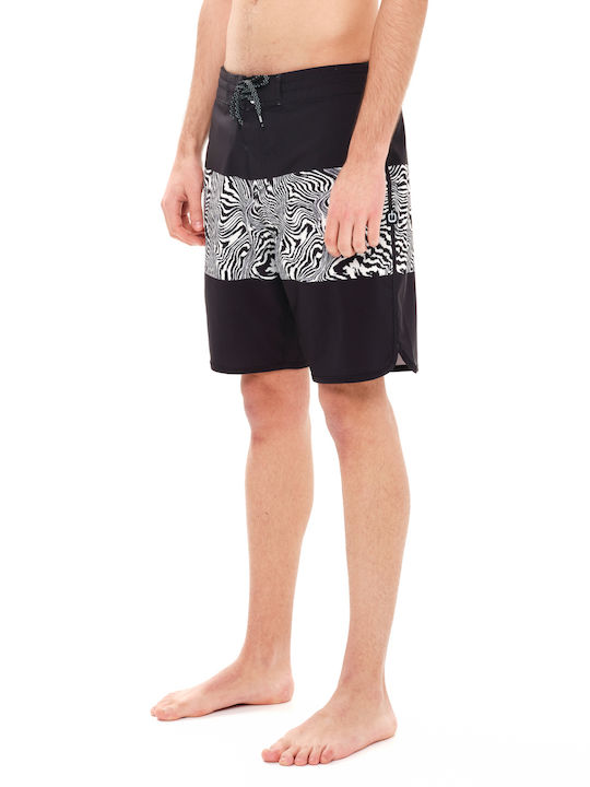Men's Swimwear Bermuda Black with Patterns