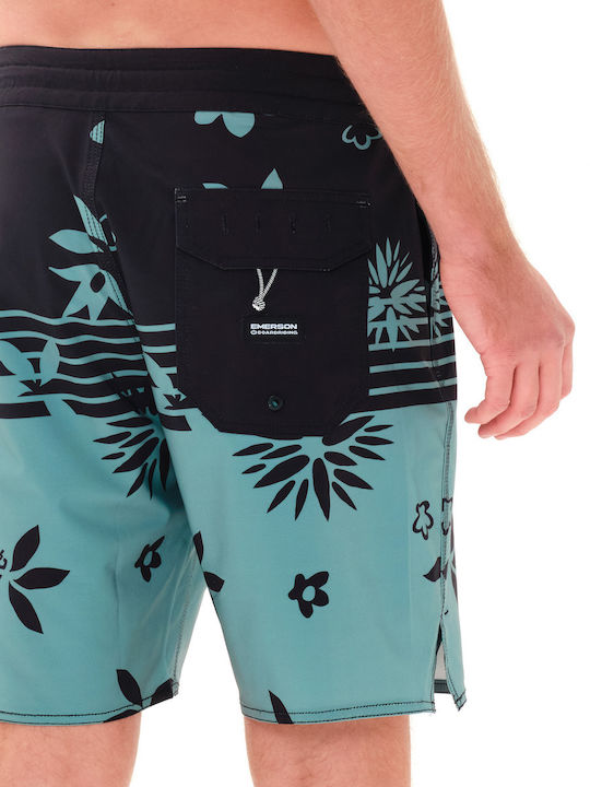 Men's Swimwear Bermuda Black with Patterns